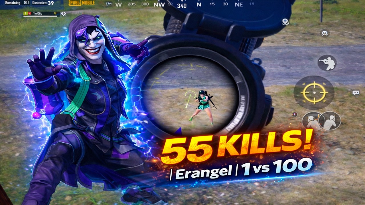 Can ONE Player Beat 100? | 55 Kills PUBG Mobile ERANGEL