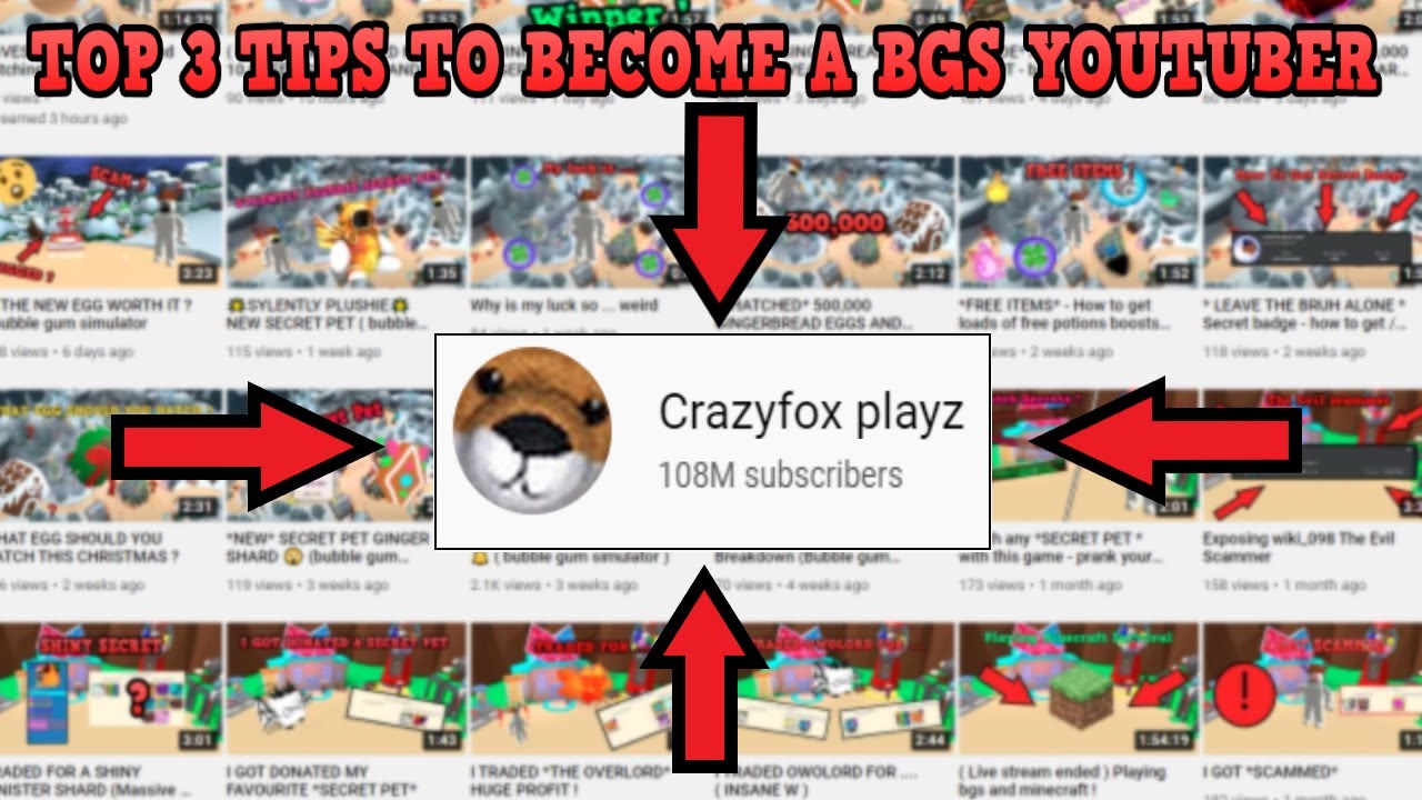 TOP 3 TIPS TO BECOME A BGS YOUTUBER