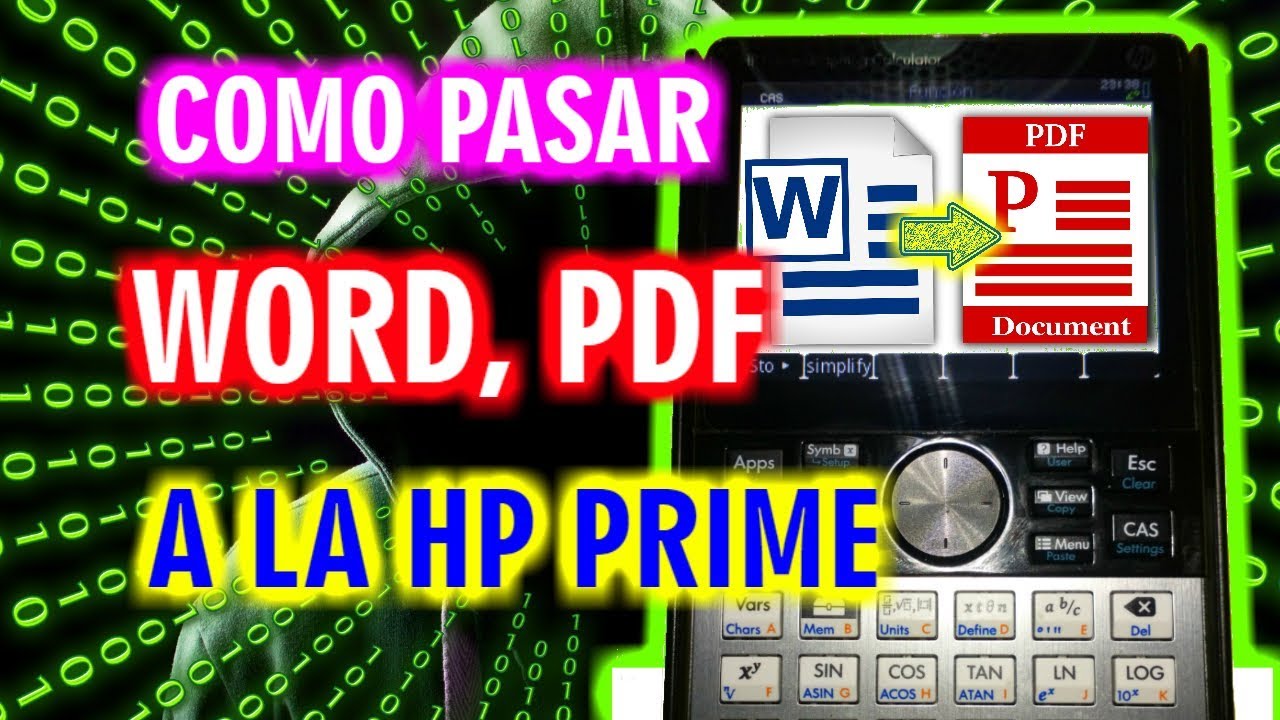 COMO PASAR WORD, PDF A LA HP PRIME