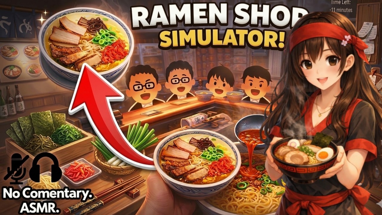 1 Hour of Relaxing Ramen Shop Simulator! 🍜 I'M ADDICTED  | (ASMR No Commentary)