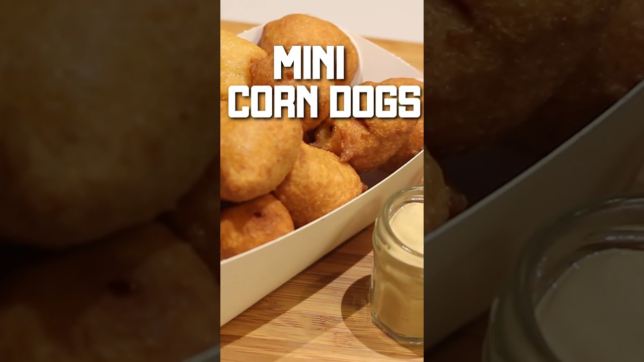 Mini corn dogs #corndog #food #cooking