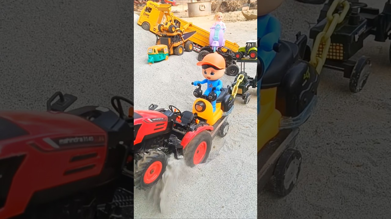 unboxing Mahindra tractor Vs John Deere tractor and model testing sword #Sonalika #tractor