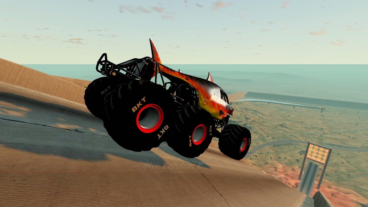 BNG Random K - Epic Hight Speed monster trucks Jumps #0006   | BeamNG Drive #beamngdrive #beamngmod