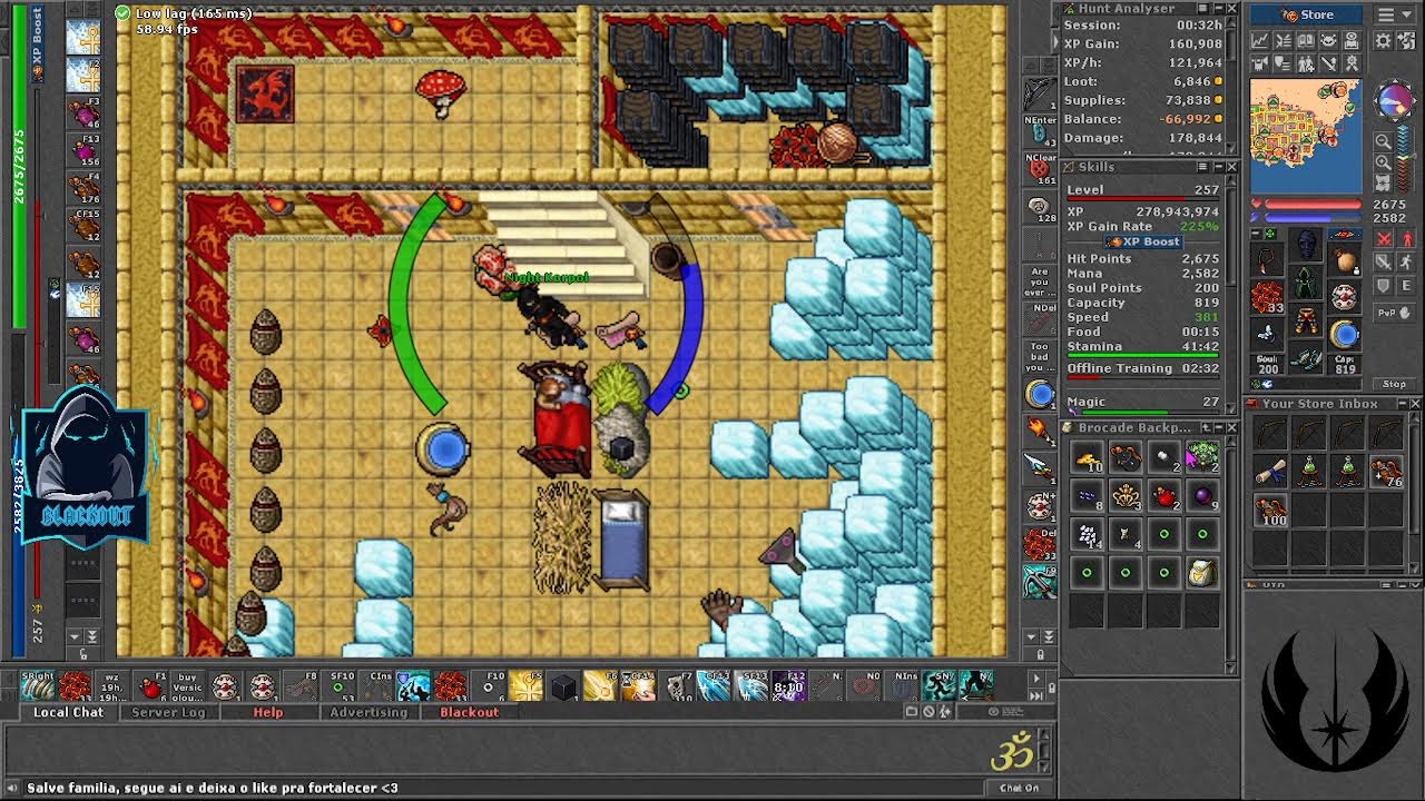 Tibia -  ek 690 - Classic Game Background gamer  chill studio bosses nft money  Tibia global