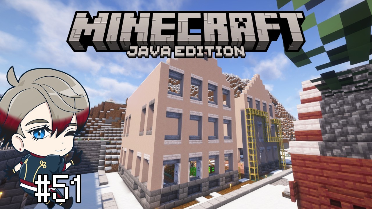 【 マイクラ 】Part 51 | 雪原バイオームの街づくり❄️ | 目指せ完成！おしゃれな建物を作る！