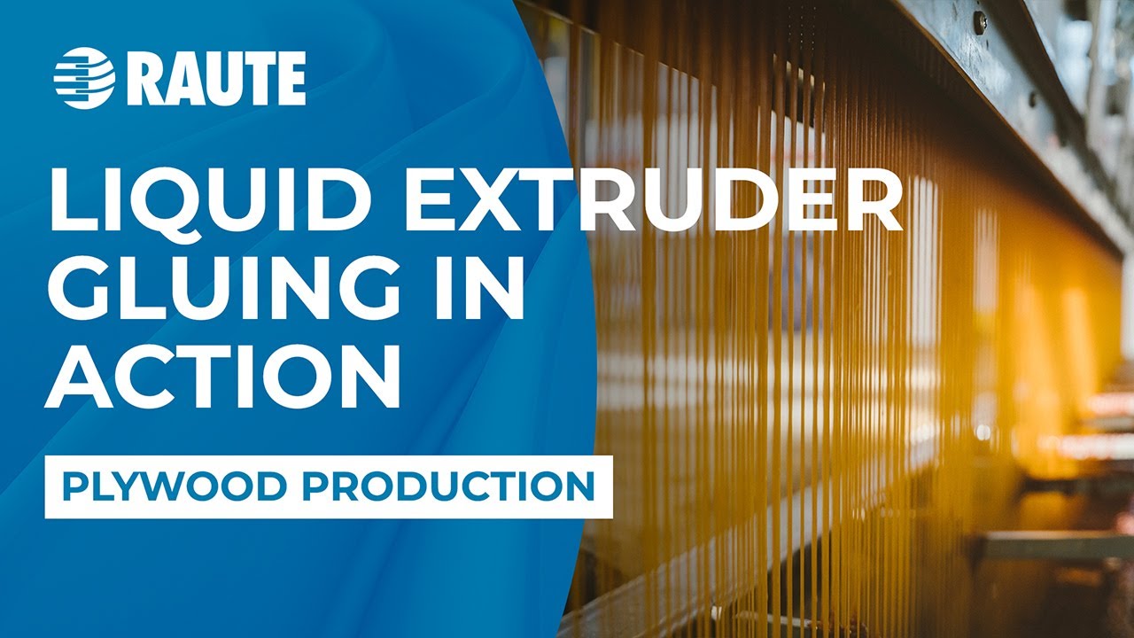 Raute liquid extruder gluing ( LEG) for veneer layup in plywood production