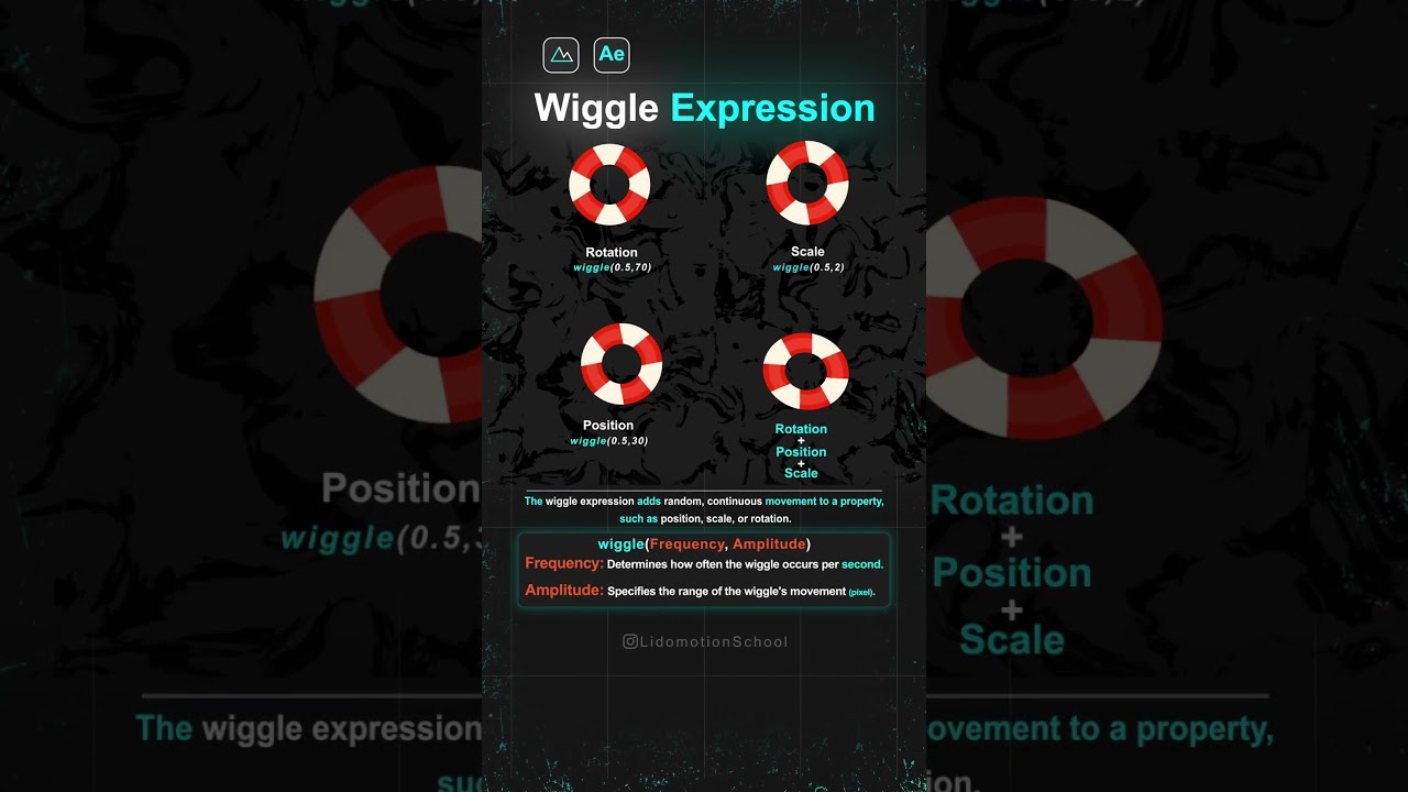 Wiggle Expression motion graphic tips tutorial #motiondesigntutorial