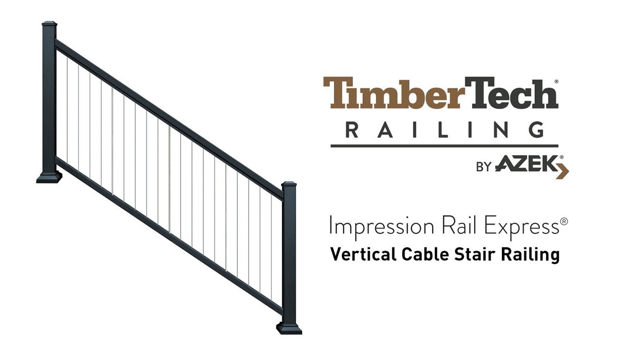TimberTech Impression Rail Express Vertical Cable Rail- Stair