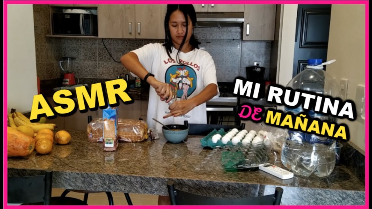 ASMR MI RUTINA DE MAÑANA (PLAYA DEL CARMEN 2019 VLOG) ASMR MAKING BREAKFAST ~ASMRILYN WHISPERS