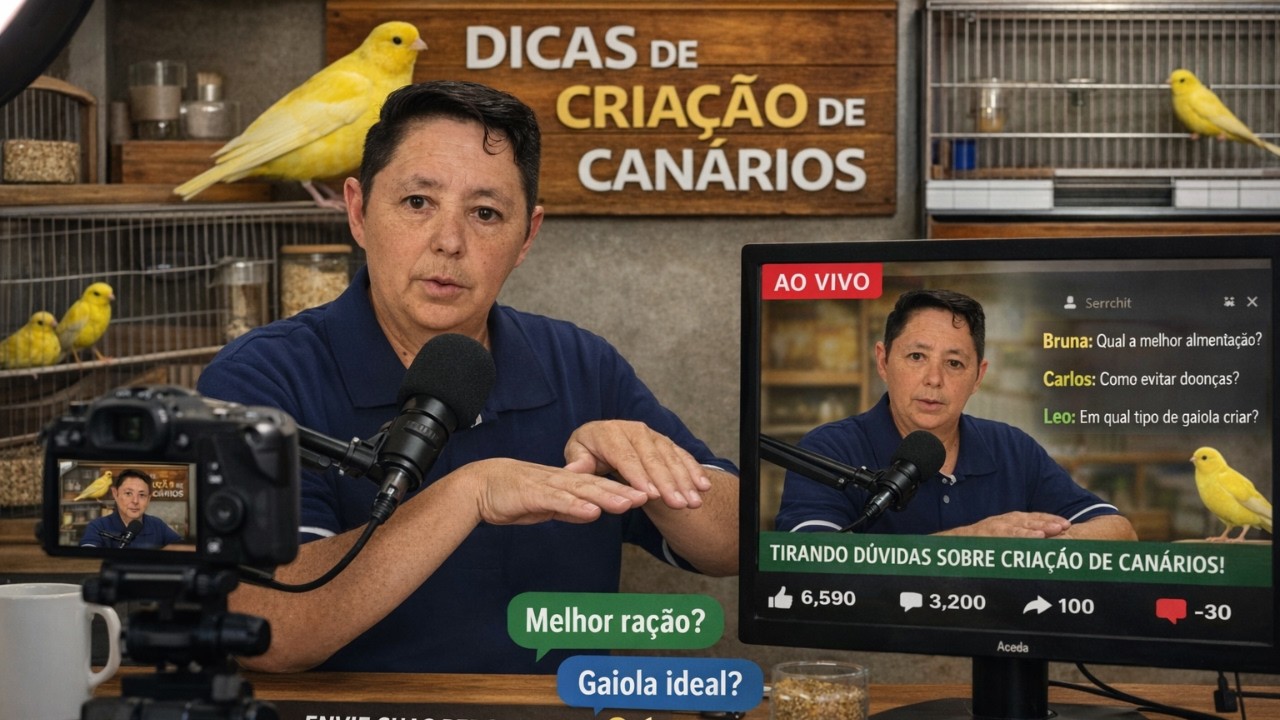 CF AO VIVO: TIRANDO DUVIDAS SOBRE CRIAÇÃO DE CANARIO
