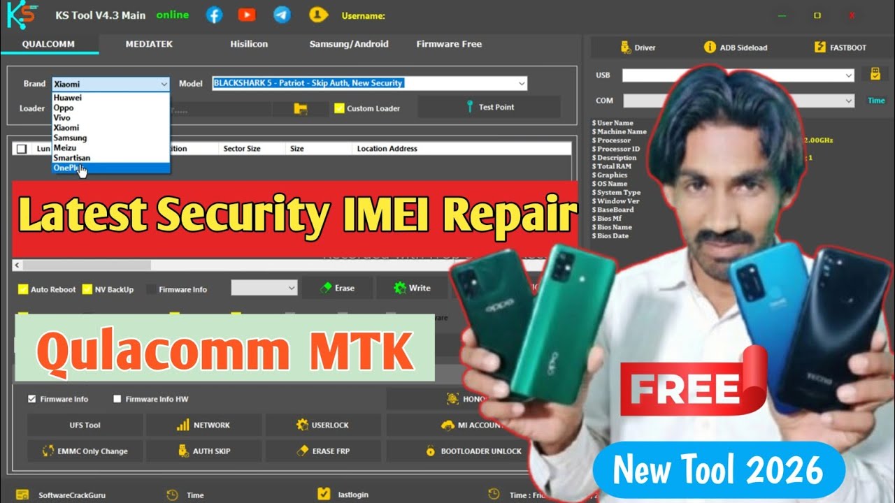 MediaTek Qulacomm IMEI Repair Free Tool  Latest Security 2026 || Factory Reset + Frp