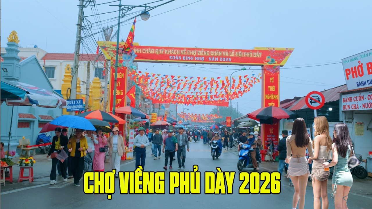 Chợ Viềng Xuân Phủ Dầy Không Khí Chợ Viềng Ngày Khai Mạc mùng 6 tháng giêng 2026