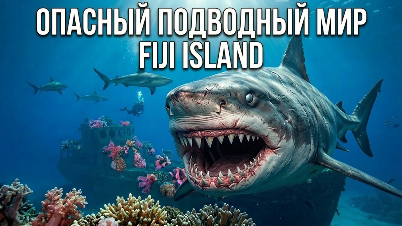 Опасный подводный Мир острова Фиджи. Fiji Island Under Water World