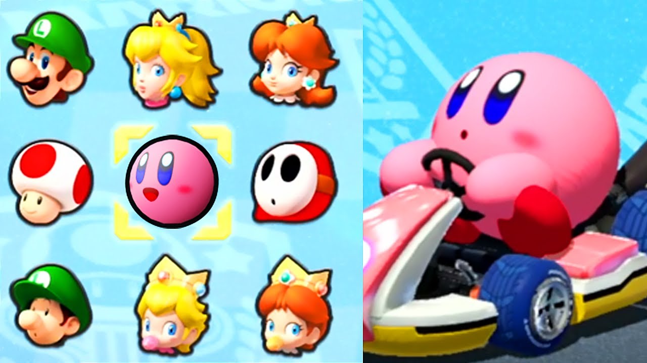 Kirby in Mario Kart 8 Deluxe! (Moon Cup)