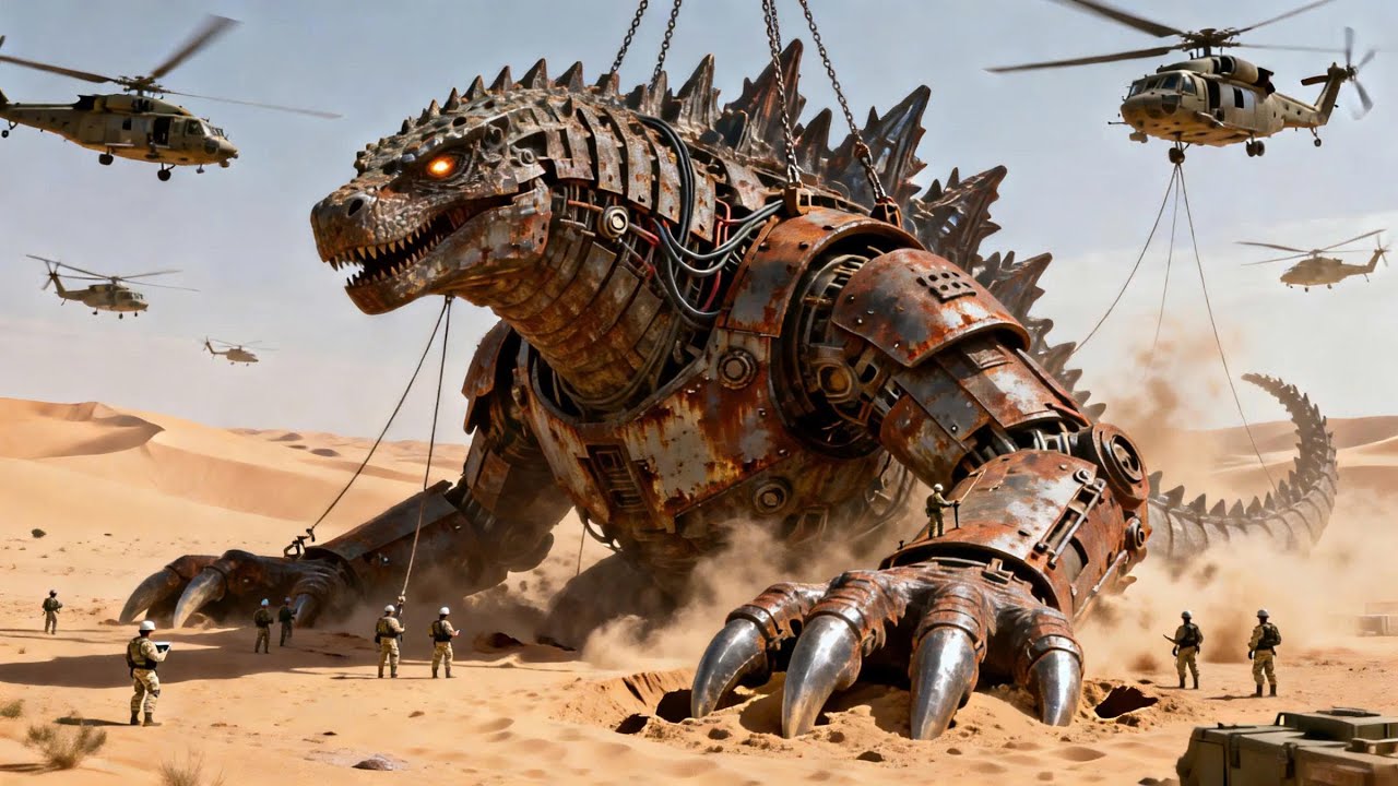 A Mechanical Godzilla Recovered from the Desert Depths and Fully Restored
