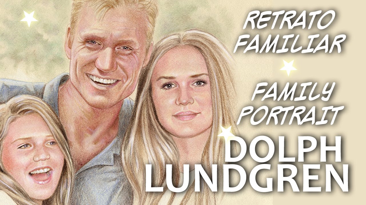 DOLPH LUNDGREN ART DRAWING -EXPENDABLES - DIBUJAR UN  RETRATO FAMILIAR por Sonia M&ordf; Corral