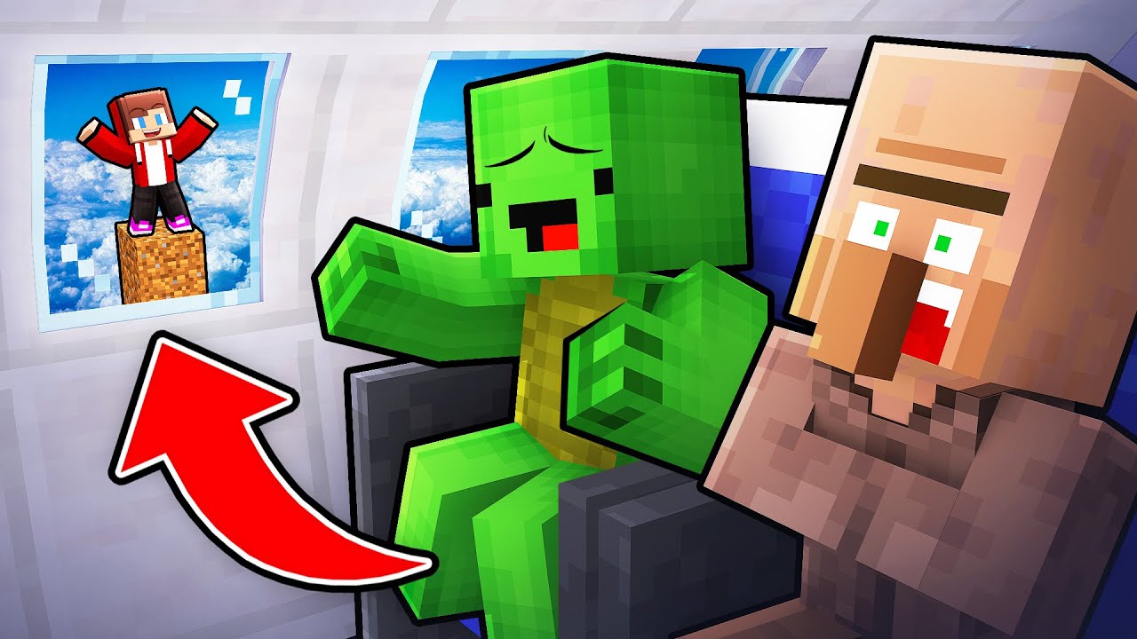 JJ Trolled Mikey inside an Airplane in Minecraft (Maizen)