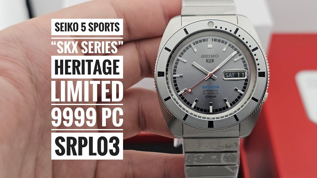 Seiko 5 Sports Automatic &ldquo;SKX Series&rdquo; Heritage Design Re-Creation Limited Edition 9999 Pc SRPL03
