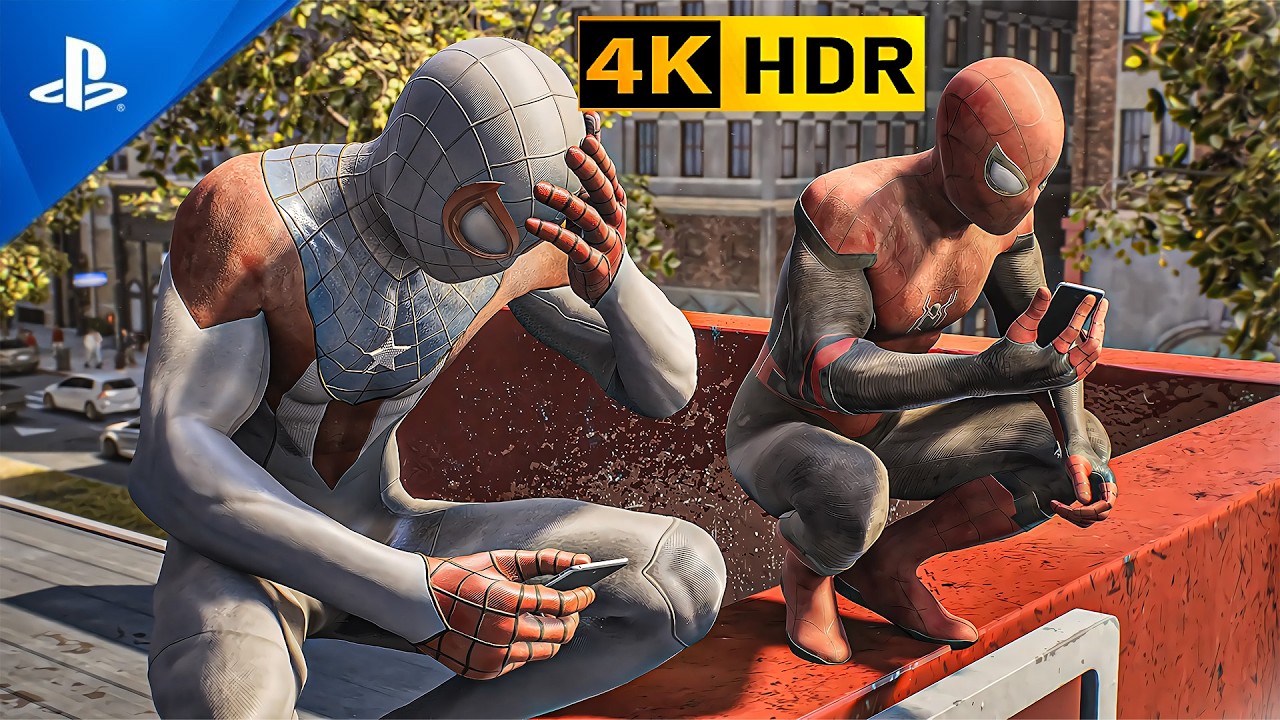 SPIDER MAN 2 CAPTAIN SUIT NYC CLEAN MISSON 4K HDR
