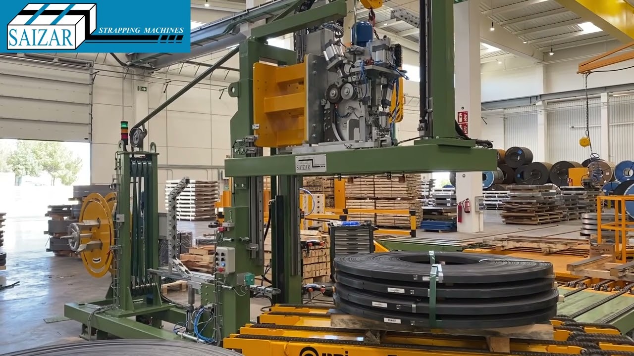 Automatic Strapping Machine for the radial Strapping of slit coils packages.