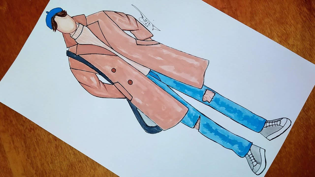 رسم أزياء كيم سوك جين من فرقة BTSخطوة بخطوة | dessin BTS