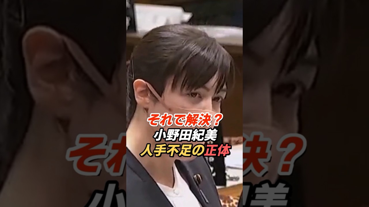 小野田紀美「安易な外国人材受け入れ議論に反対」人手不足の本当の原因とは？外国人頼みの前にやるべきこと