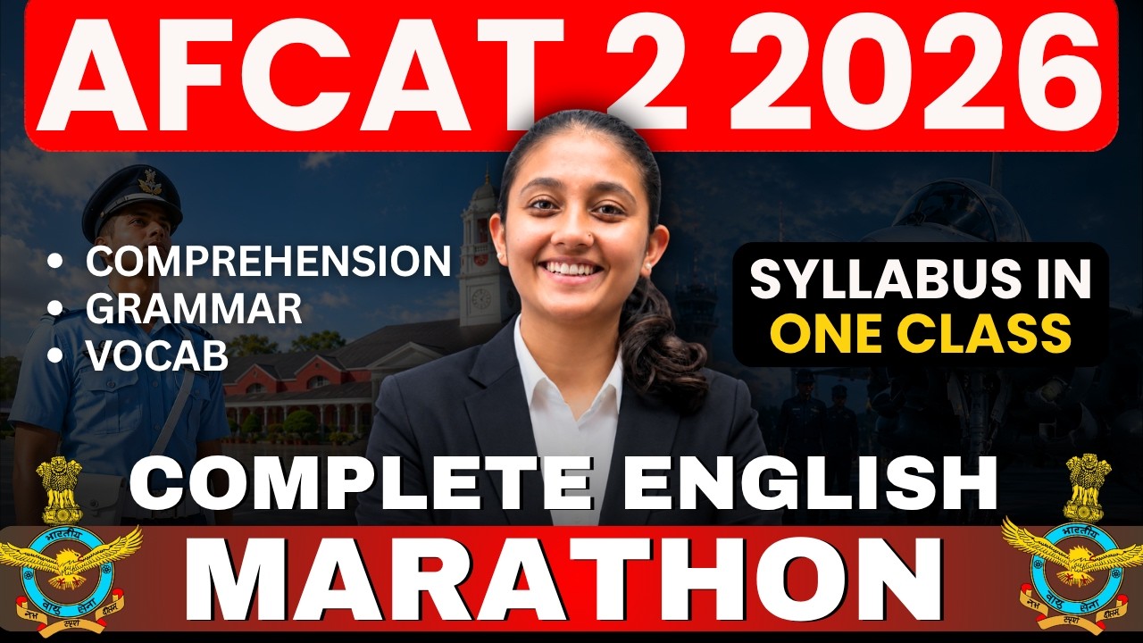 Complete English for AFCAT 2 2026 | AFCAT 2 2026 English all type Questions | AFCAT English marathon