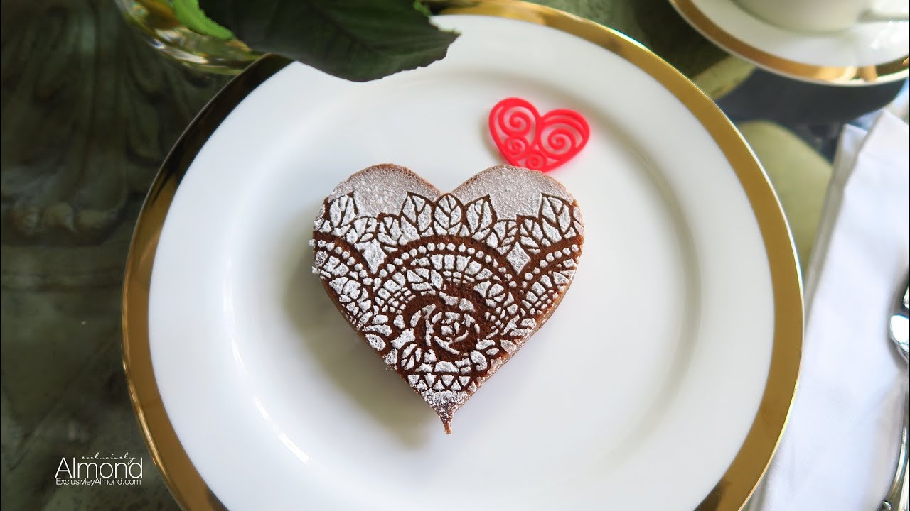 How to make Heart Shaped Pancakes with Lace. Valentine's Day Breakfast Ideas romanticGift Ideas