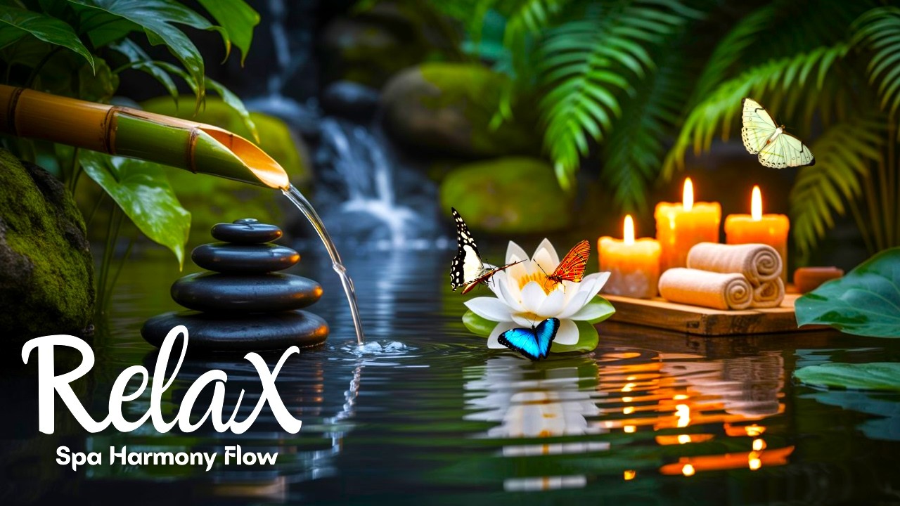 Zen Spa Music 🌙 | Yoru no Iyashi – Tranquil Piano & Flowing Stream for Deep Sleep