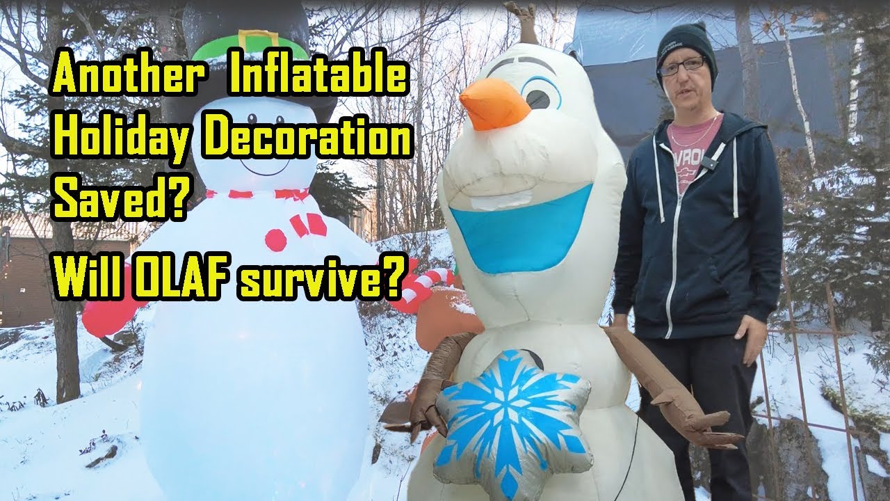 Inflatable Olaf Decoration Repair. Can he be fixed in time for Christmas?