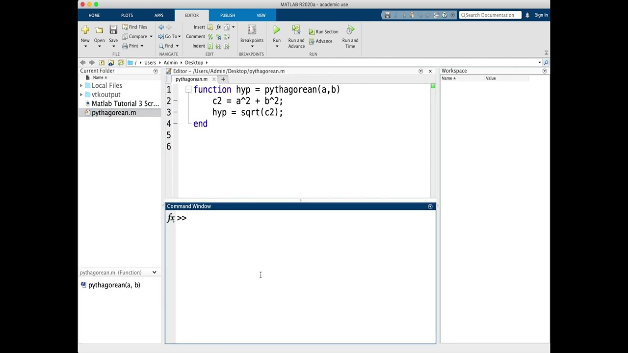 Matlab Tutorial 4 Functions - Arkansas Mechanical Engineering