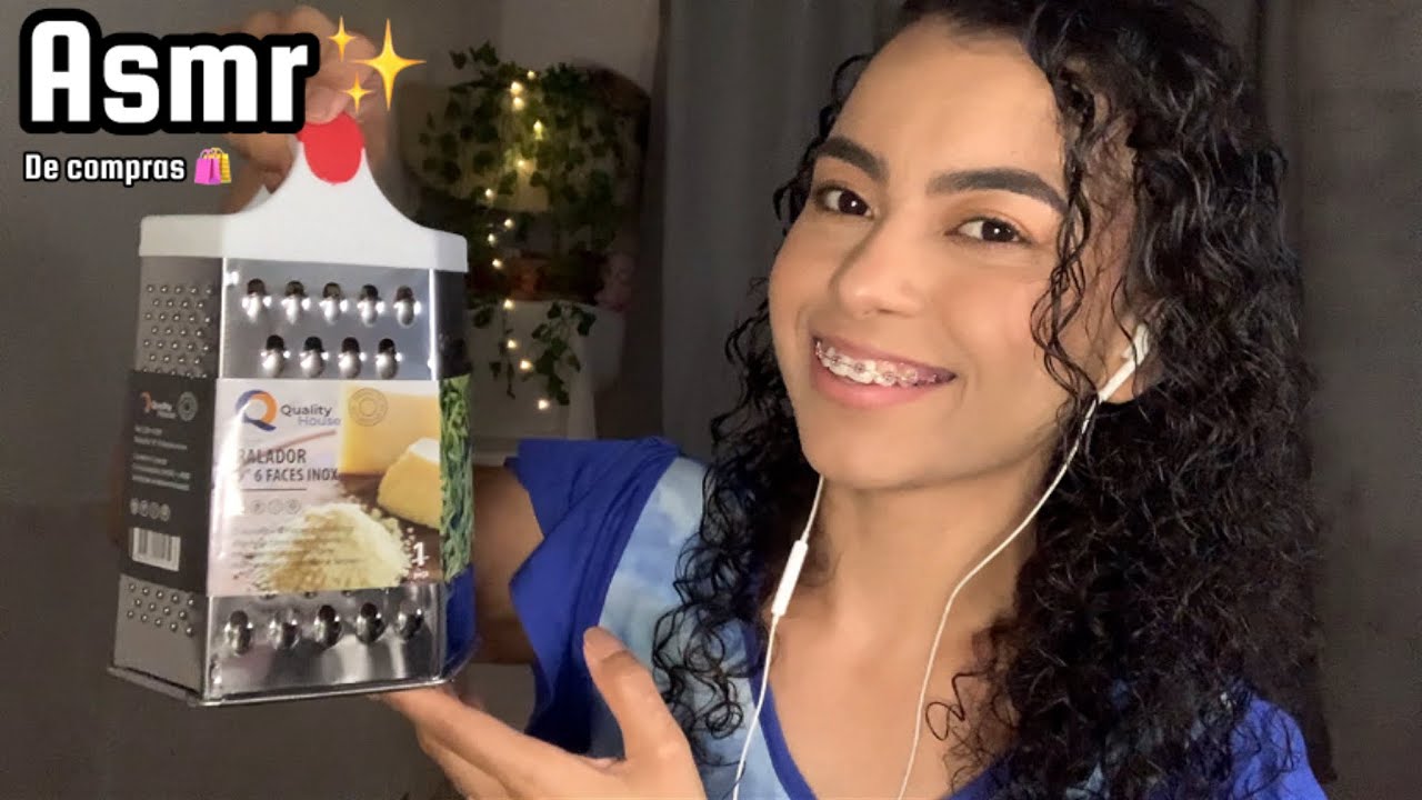 ASMR MOSTRANDO COMPRAS 🛍️ DE UTILIDADES PARA CASA 🏠 (e mais umas coisinhas 🫢).