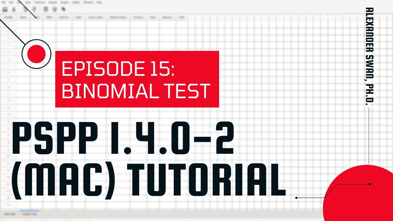 PSPP 1.4.0-2 Tutorial Series (Episode 15): Binomial Analysis