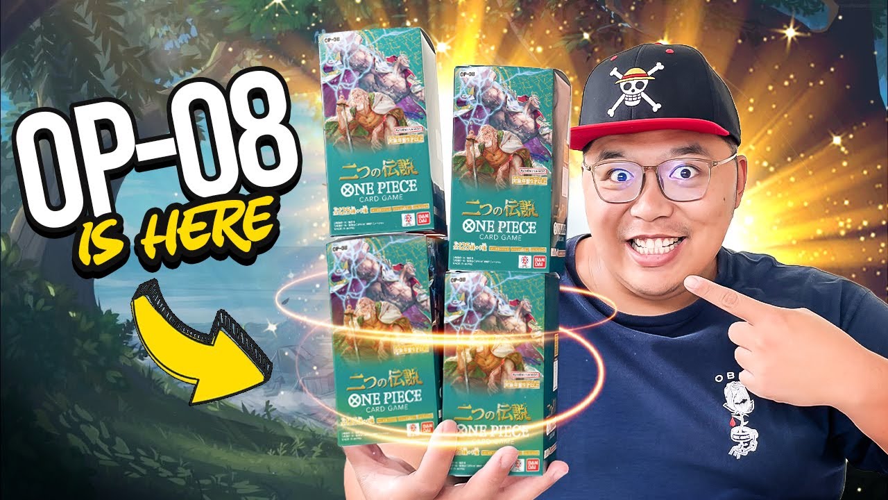 OPENING FOUR OP-08 Japanese Booster Boxes of One Piece TCG OP-08, The Two Legends