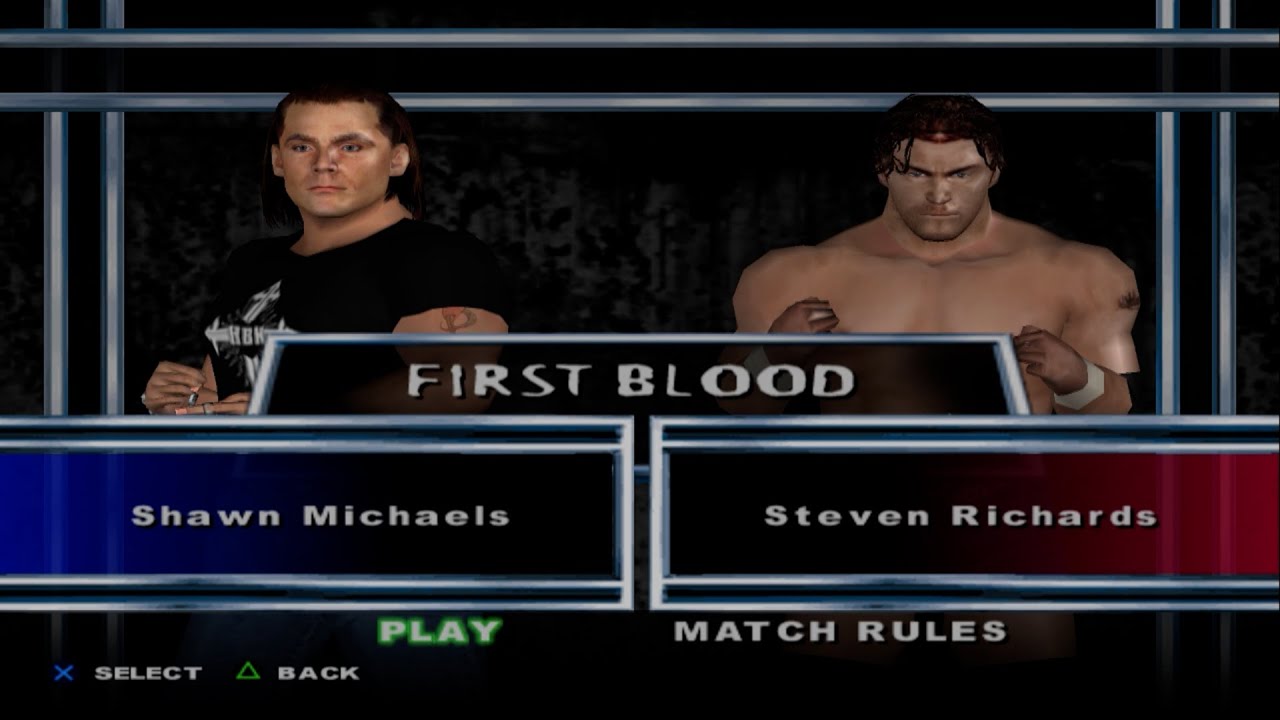WWE SmackDown! Here Comes the Pain - Shawn Michaels VS Steven Richards (FIRST BLOOD)
