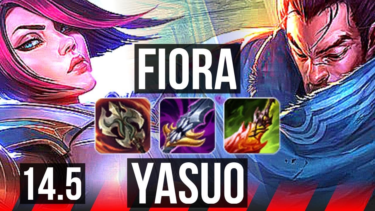FIORA vs YASUO (TOP) | 1900+ games, 6 solo kills | KR Grandmaster | 14.5