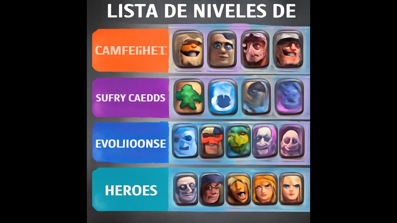 Listas de evoluciones super cartas héroes y mas