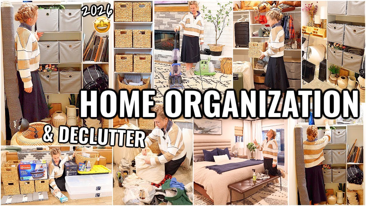 HOME ORGANIZATION IDEAS!!🏠 CLEAN & ORGANIZE WITH ME | DECLUTTERING AND ORGANIZING MOTIVATION