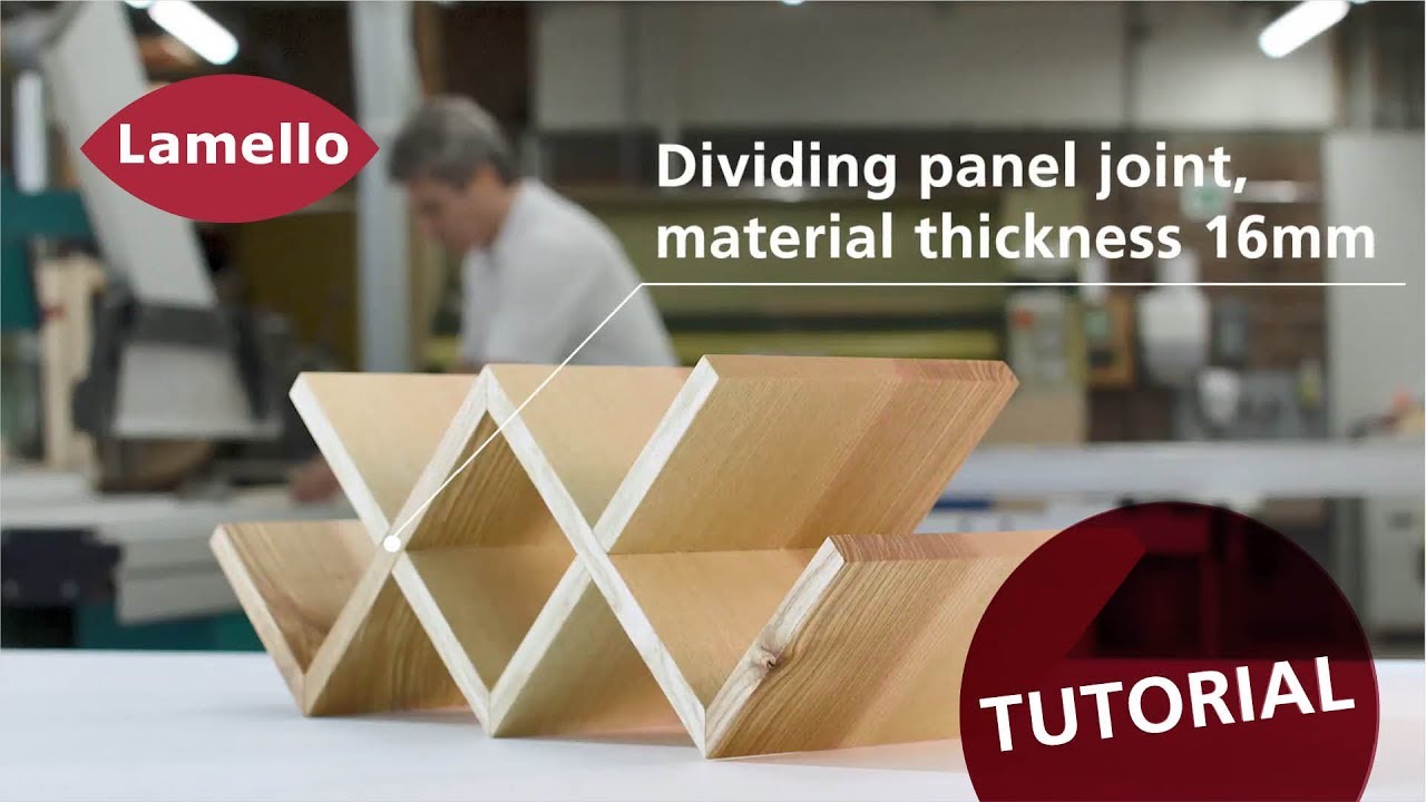 Lamello Tutorial Tenso P-10: Dividing panel joint, material 16 mm