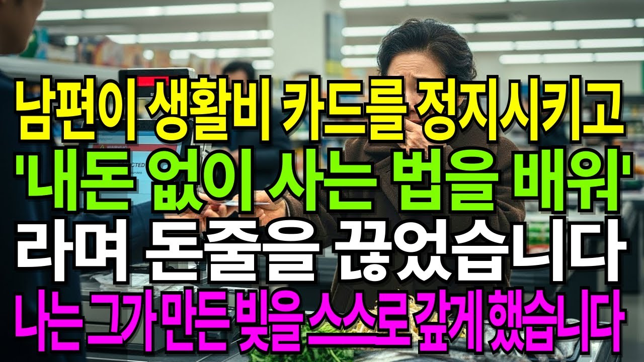 생활비 카드가 끊긴 날, 부부의 관계는 다른 국면으로 들어섰습니다! | 오디오북 시니어사연 고부사연