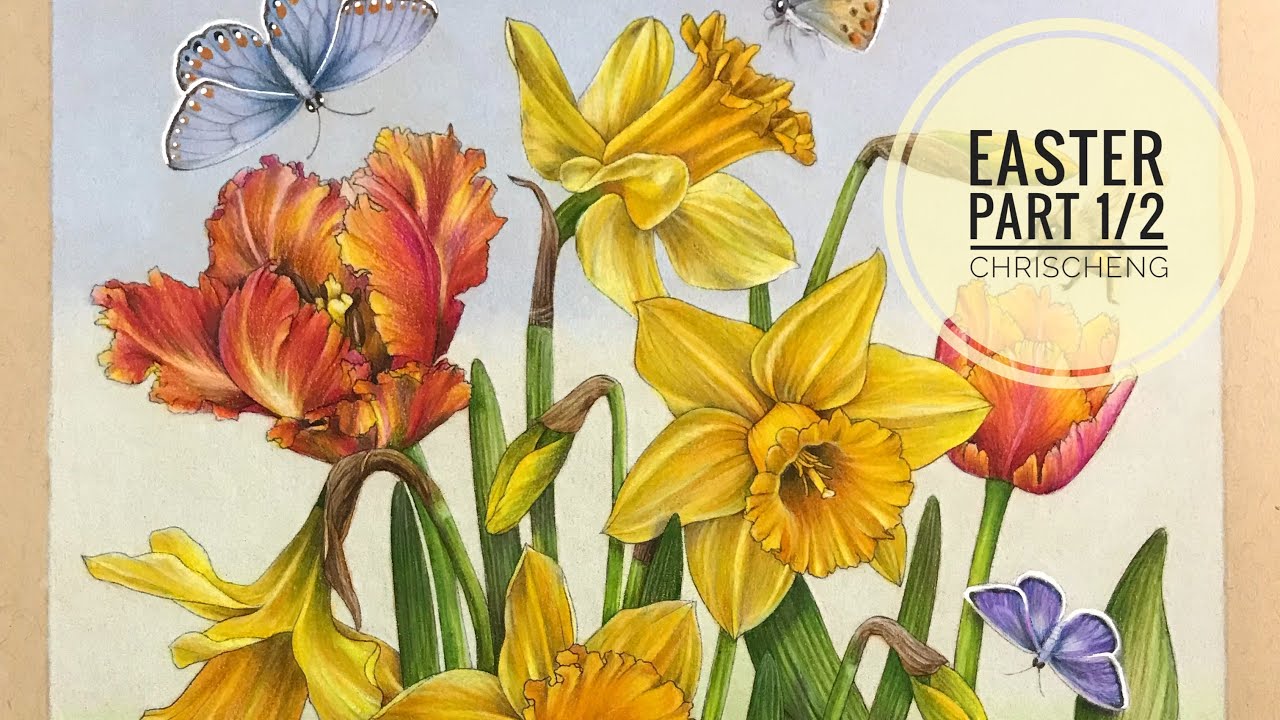 EASTER - PART 1/2: FLOWERS COLORING // Chris Cheng