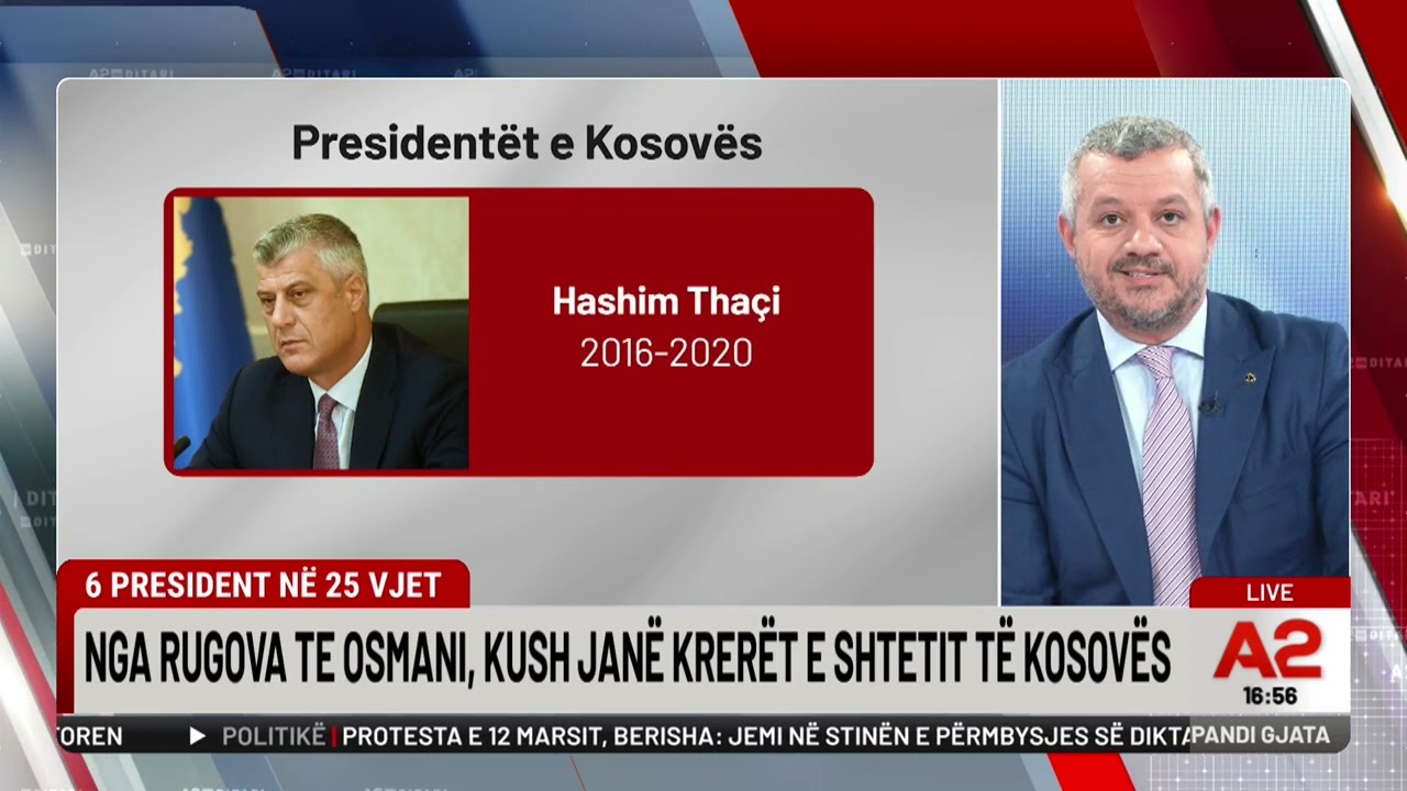 Nga Ibrahim Rugova,Fatmir Sejdiu, Ahtifete Jahjaga, Hashim Thaçi, Vjosa Osmani.Presidentët e Kosovës