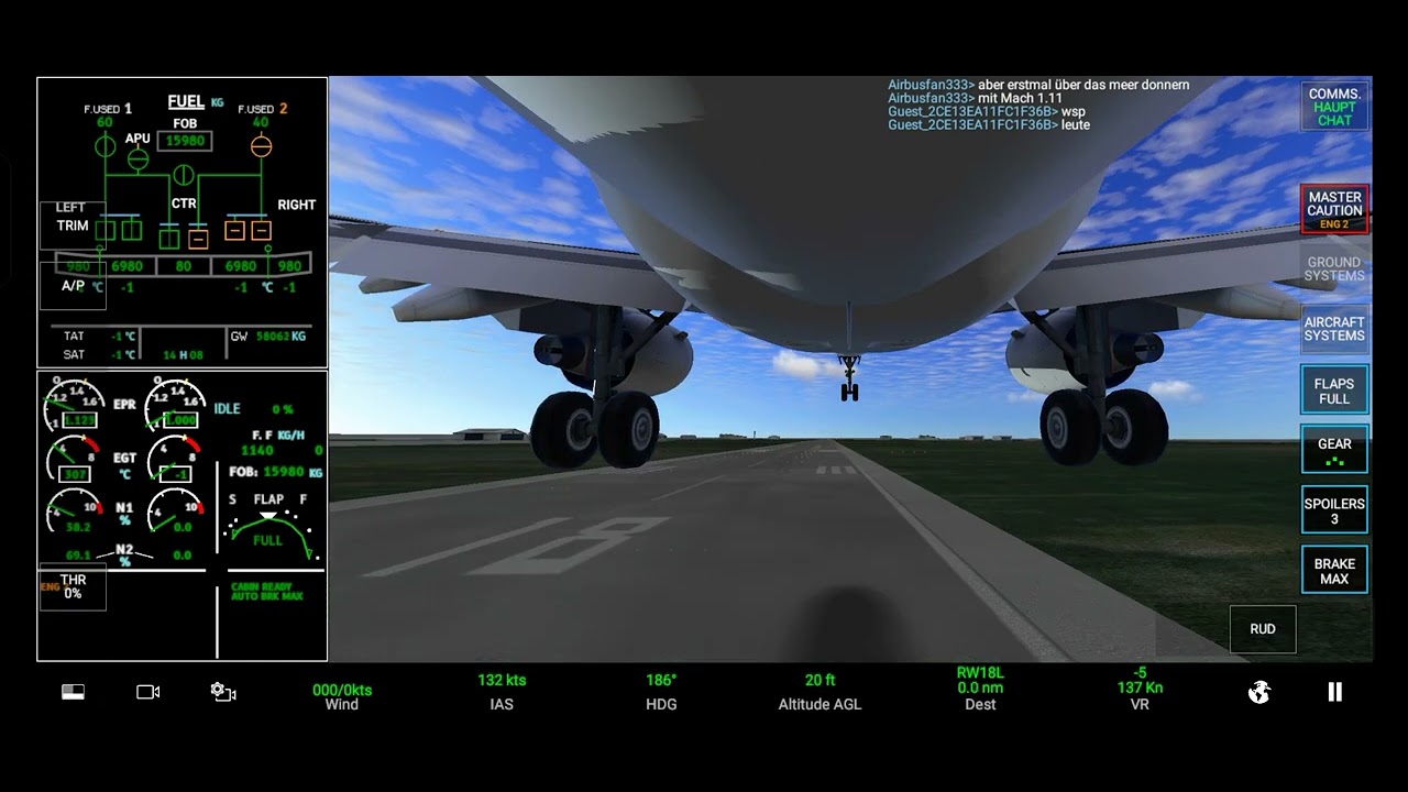 Ich lande ein Flugzeug 