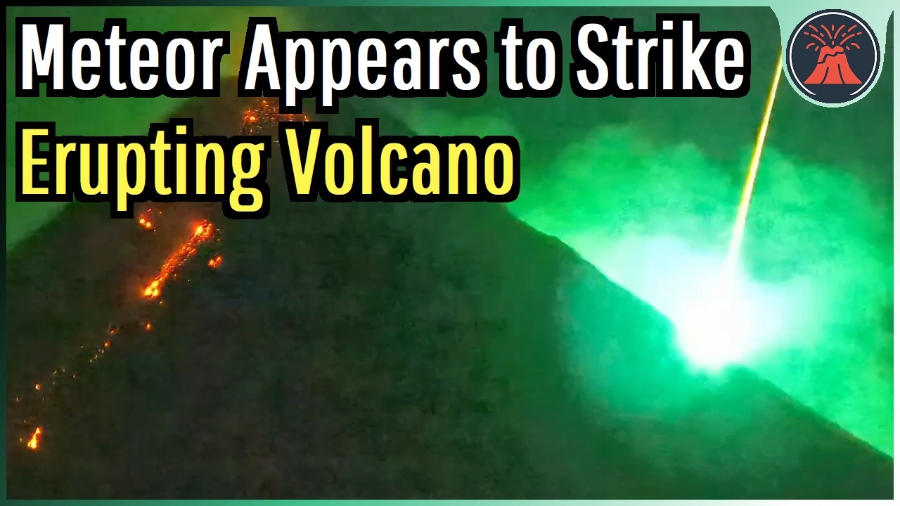 A Meteor Appears to Strike the Erupting Mayon Volcano; Geologist Analysis