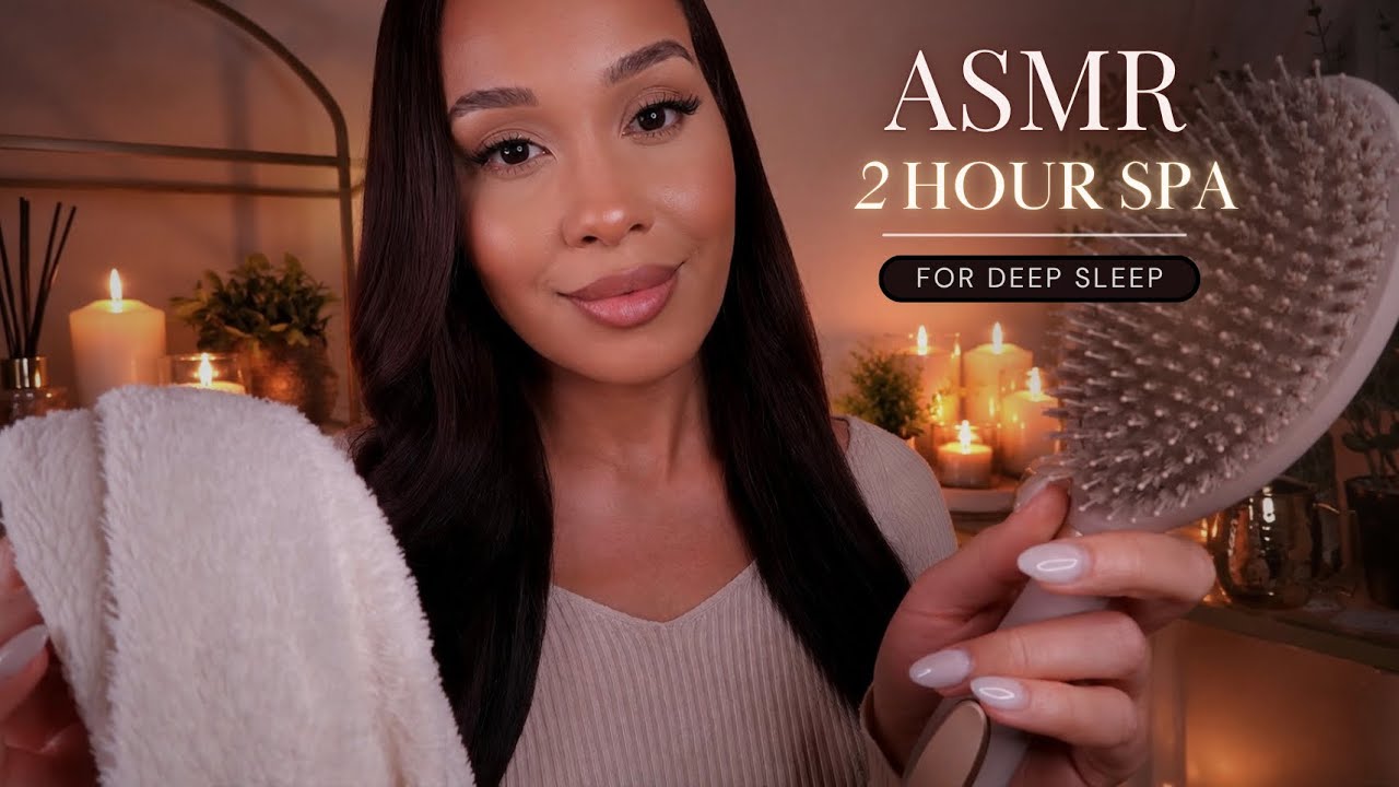 ASMR 2 Hours of Pure Spa Bliss 🌙 Deep Sleep, Massage, Skincare & Scalp care | Personal Attention
