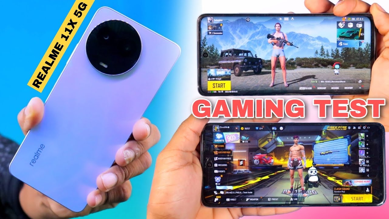 Realme 11X 5G Gaming Test || Free Fire & Bgmi Test | realme 11x 5g bgmi test | Battery,Heating