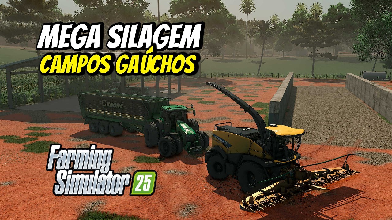 AO VIVO | MEGA SILAGEM nos CAMPOS GAÚCHOS PC e CONSOLES |  #farmingsimulator #fs25