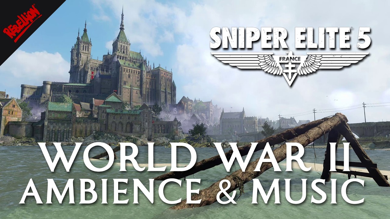 World War II Warzone Ambience | Rain & Distant Battles | Sniper Elite 5 | 2 Hours