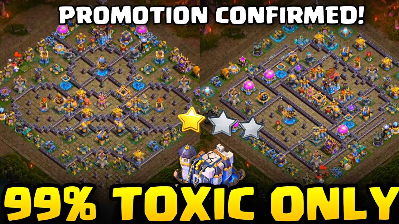 PROMOTION CONFIRMED -Time Failed ! 99% 1 STAR! 😱 ( war+push) Base! EXCELLENT BASE !!