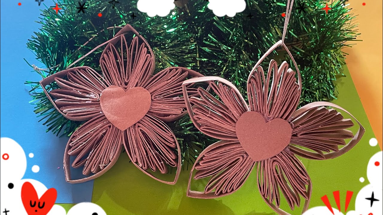 DIY.ดาวกระดาษ/แกนกระดาษทิชชู่ แบบง่าย และสวย